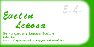 evelin leposa business card